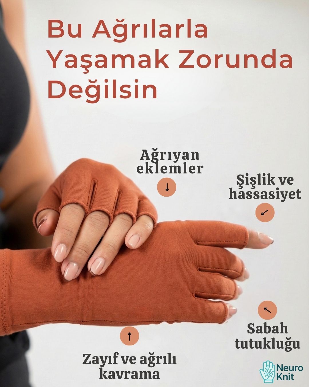 Neuro Knit Aktif Yaşam Destek Eldiveni